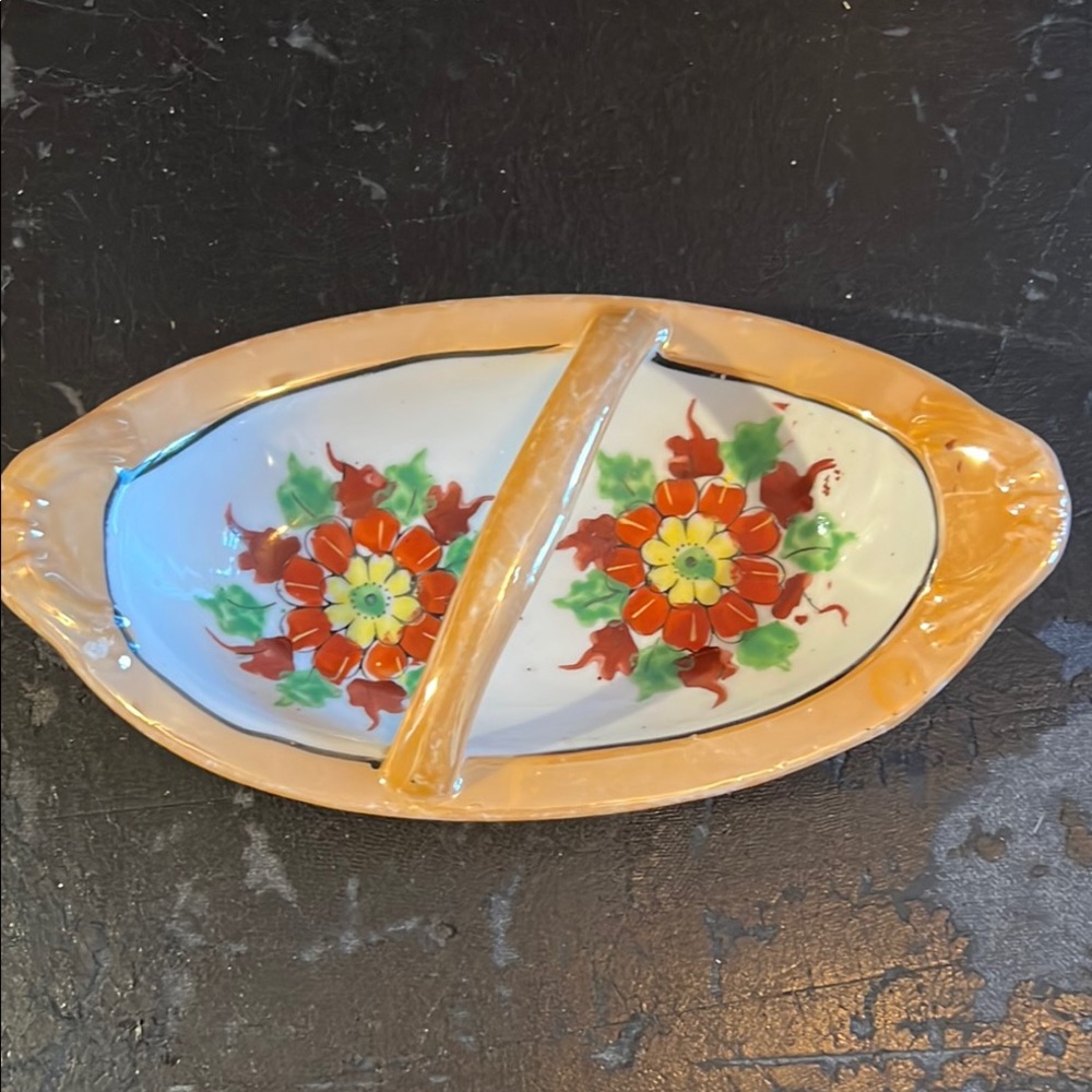Vintage Seiei Lusterware Nut/Trinket Dish 1930's Art Deco‎ Japanese